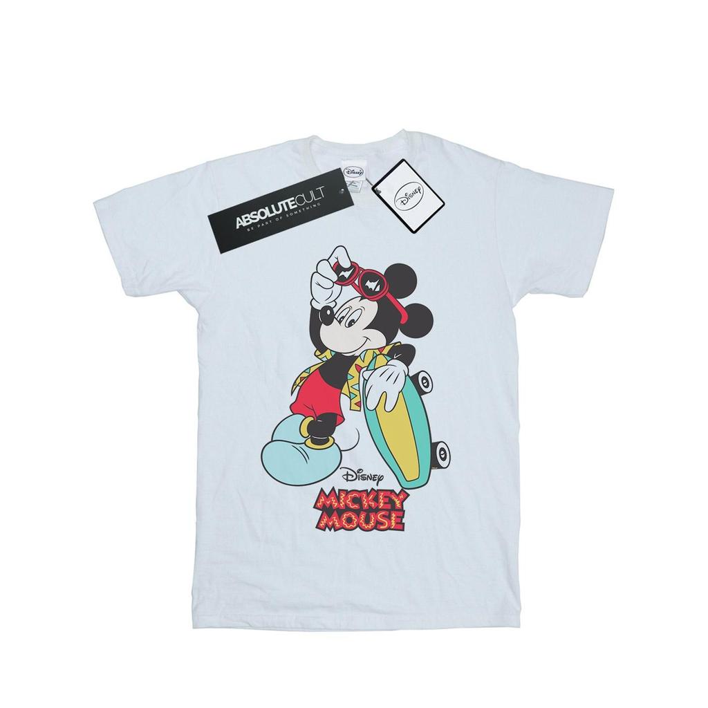 Disney Womens/Ladies Mickey Mouse Skate Dude Cotton Boyfriend T-Shirt