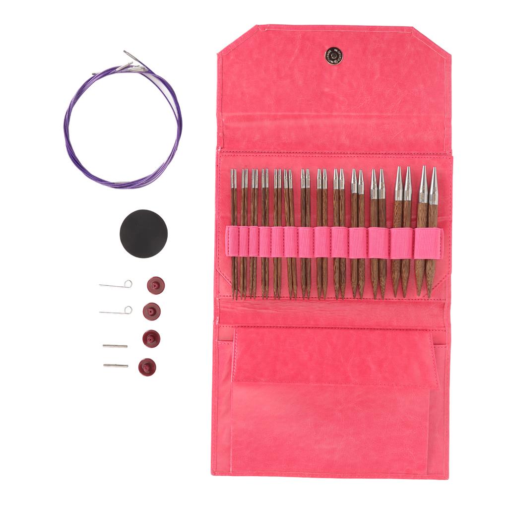 Набор сменных круговых спиц для вязания, набор спиц с эргономичной ручкой разных размеров