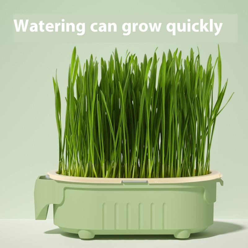 Elephant Cat Grass Cup Hydroponic Cat Grass Box Soilless Planting Easy To Grow Easy Operate Cat Grass Pot Set Pet Supplies