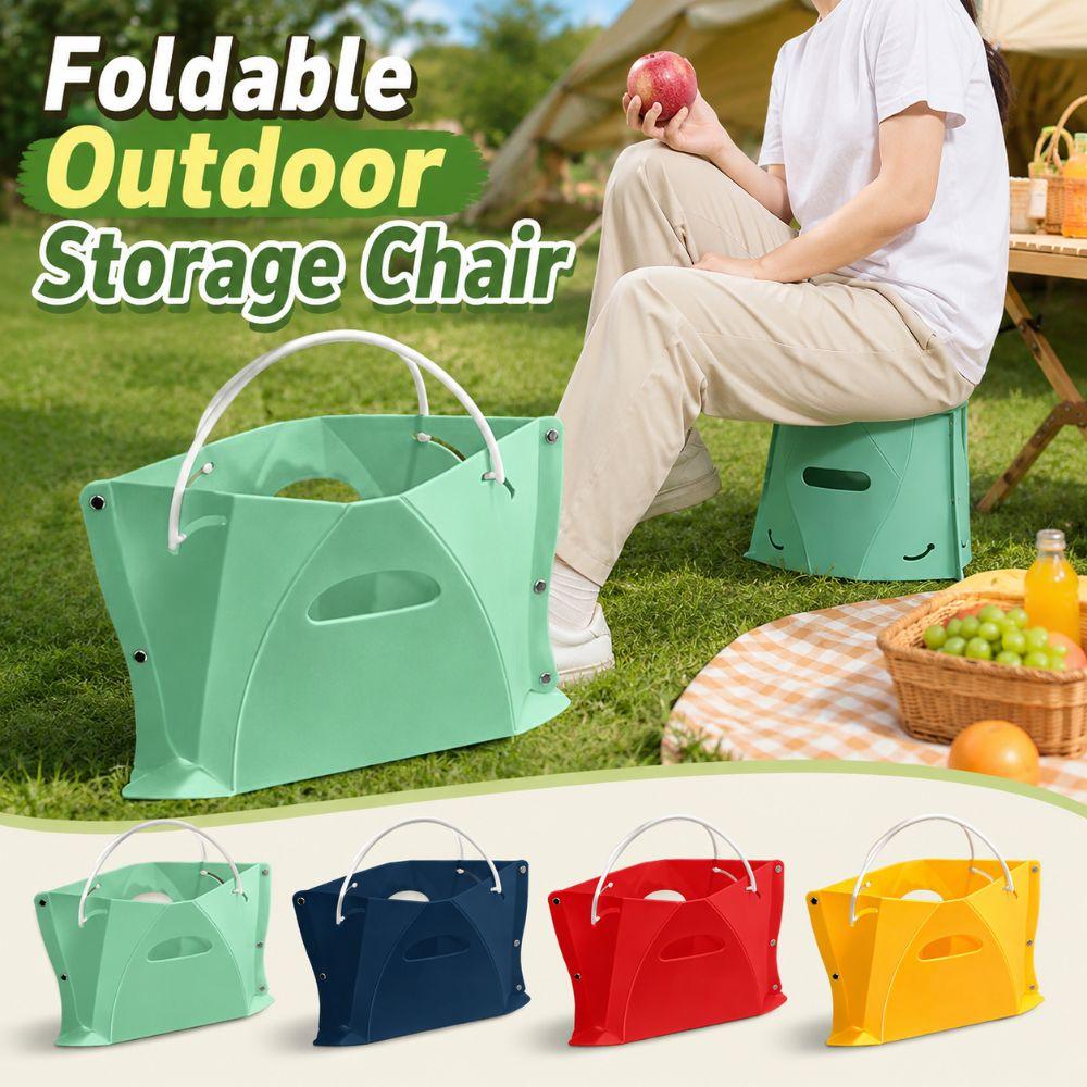 with Lanyard Outdoor Storage Chair Lightweight Portable Stool Camping, Fishing, Beach