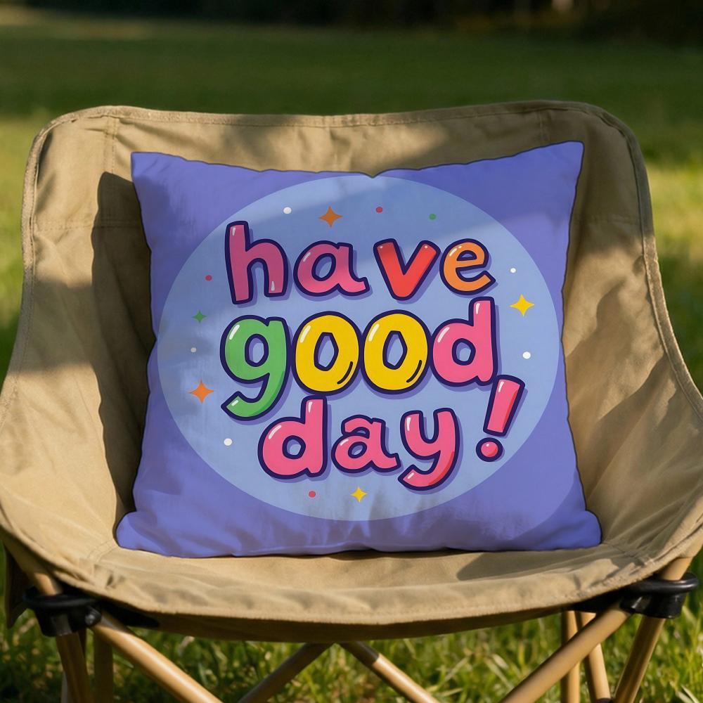 warm good day Cushion Cover Soft Reversible Durable Pillow Cover MultiScene Use for Home Car Daily Comfort