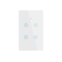 2025 Новые Дизайнерские Продукты Tuya Умный Wifi Настенный Выключатель Стандарт США Стеклянная Сенсорная Панель Выключатель Света Поддержка Удаленного Управления через Приложение