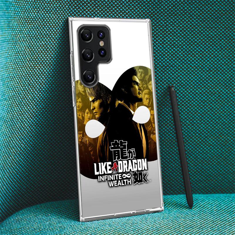 Yakuza 0 Game Capa Phone Case For Samsung S26 Ultra S25 Edge Galaxy S23 S21 S20 S24 FE S22 S10 Plus Cover Clear TPU Shell Coque
