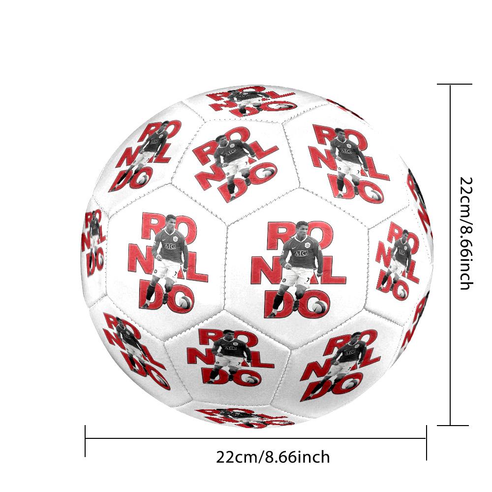 Ronaldo's Dynamic Leap Soccer Ball Size 5 Football Machine-Stitched Indoor/Outdoor Training and Matches Soccer Accessory