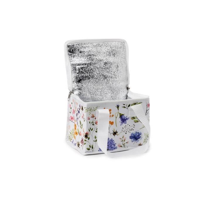 Sac à repas isotherme 16 x 20 cm Fleurs et Abeilles