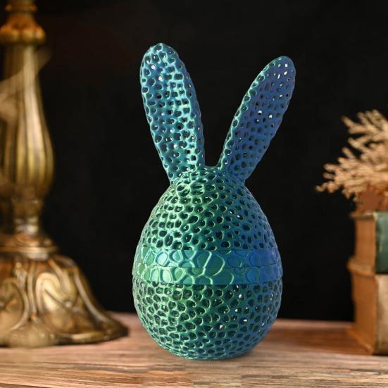 Пасхальная фигурка кролика из яичной скорлупы, полое украшение для стола в виде кролика из яичной скорлупы, статуэтка весенних кроликов