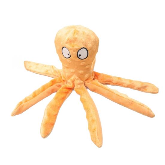 Плюшевая игрушка-осьминог для собак, интерактивная пищащая игрушка для жевания для агрессивных жевателей, устойчивая к укусам игрушка для прорезывания зубов у щенков для маленьких, средних и крупных собак