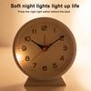 Alarm Clock Vintage Silent Desktop Alarm Clock with Night Light Bedroom Small Bedside Desk Clock with Snooze Function for Home Dorm
