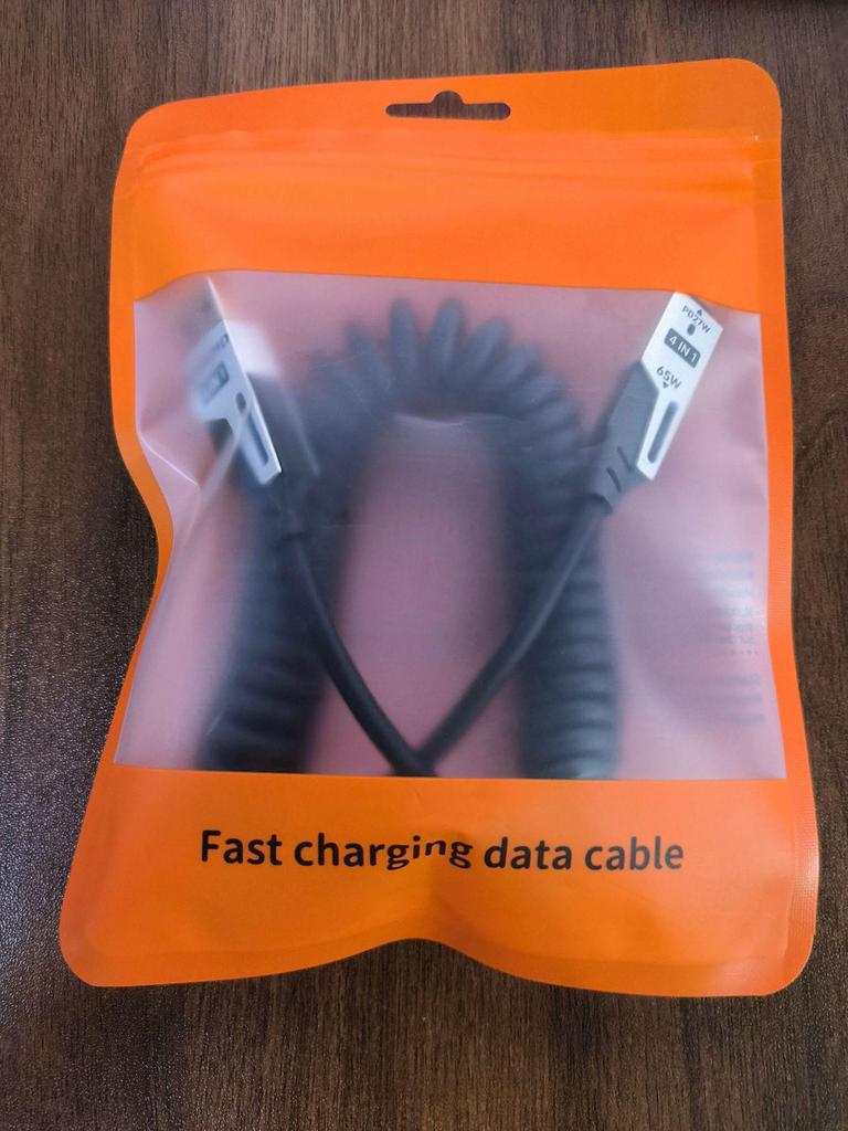 [True PD65W+27W] Телескопическое зарядное устройство 4-в-1 Double Magic Spring 65 Вт для Apple, Huawei, iPhone 16