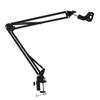 Микрофонная стойка-ножницы подвесная профессиональная металлическая с регулируемым рычагом держатель для микрофона черная