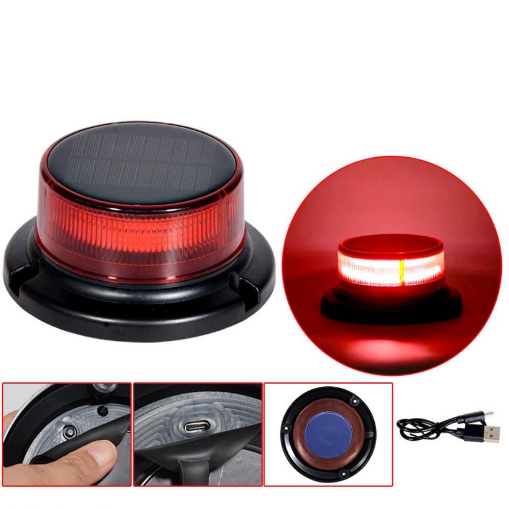 Waterproof Rechargeable Warning Flashlight Durable Off-Road Warning Lamp Safety Lighting