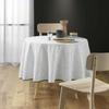 Nappe de table ronde - Linae - 180 cm - Blanc - Synthétique - Infroissable