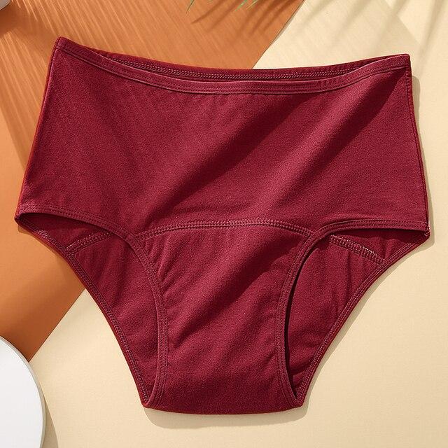 FINETOO Трусики для менструации, хлопковые трусики для периодов, нижнее белье, брюки-кюлоты, Menstruelle, герметичные трусы с высокой талией, недержание мочи, трусы Bragas