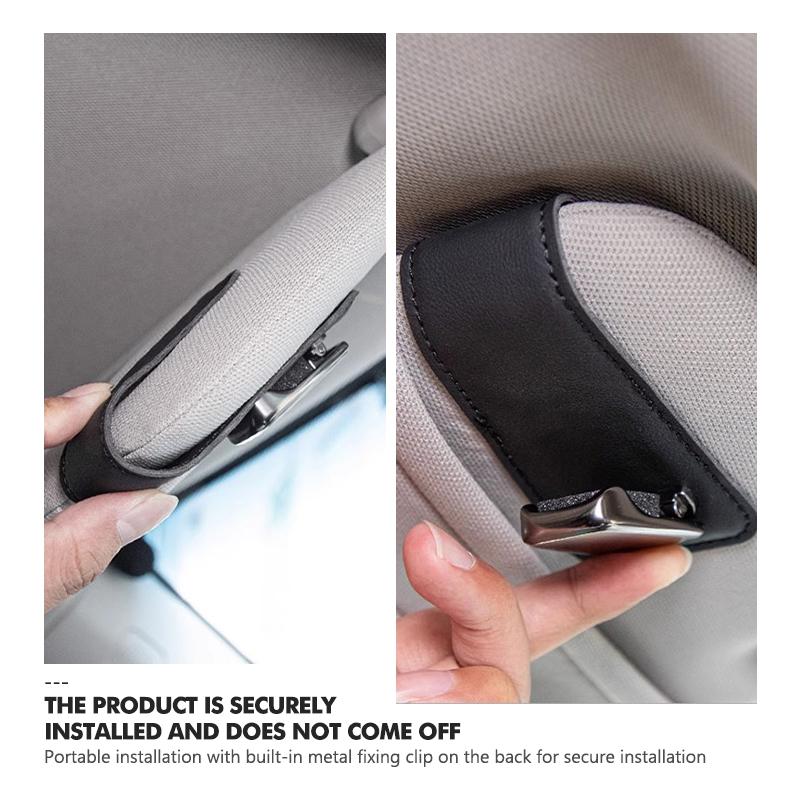 Car Sun Visor Sunglasses Holder Magnetic Leather Card Ticket Clip For Mercedes Benz CLK GLC W212 C200 C300 W203 W204 W205 W169 BF1