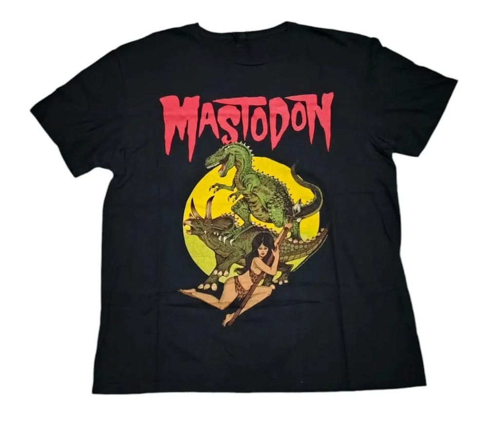 Футболка Mastodon Band Dinosaur Размер S5XL 2021 Сделано в США Металл Рок Репринт Унисекс Футболка