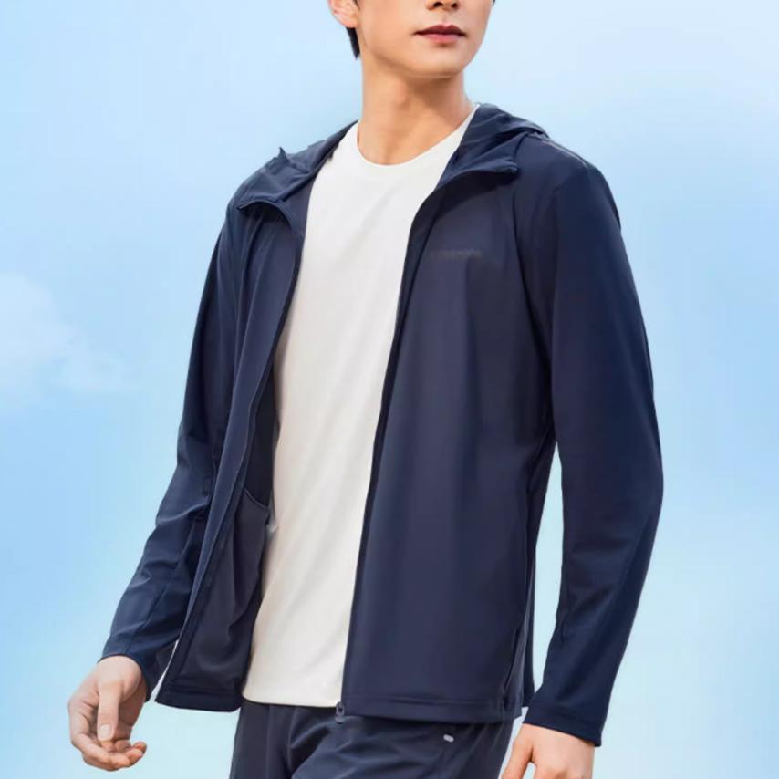 Skechers Godri Серия Performance Влагоотводящая Быстросохнущая Худи Удобная Куртка с Длинным Рукавом Мужские куртки Темно-синий P225M155-02MZ
