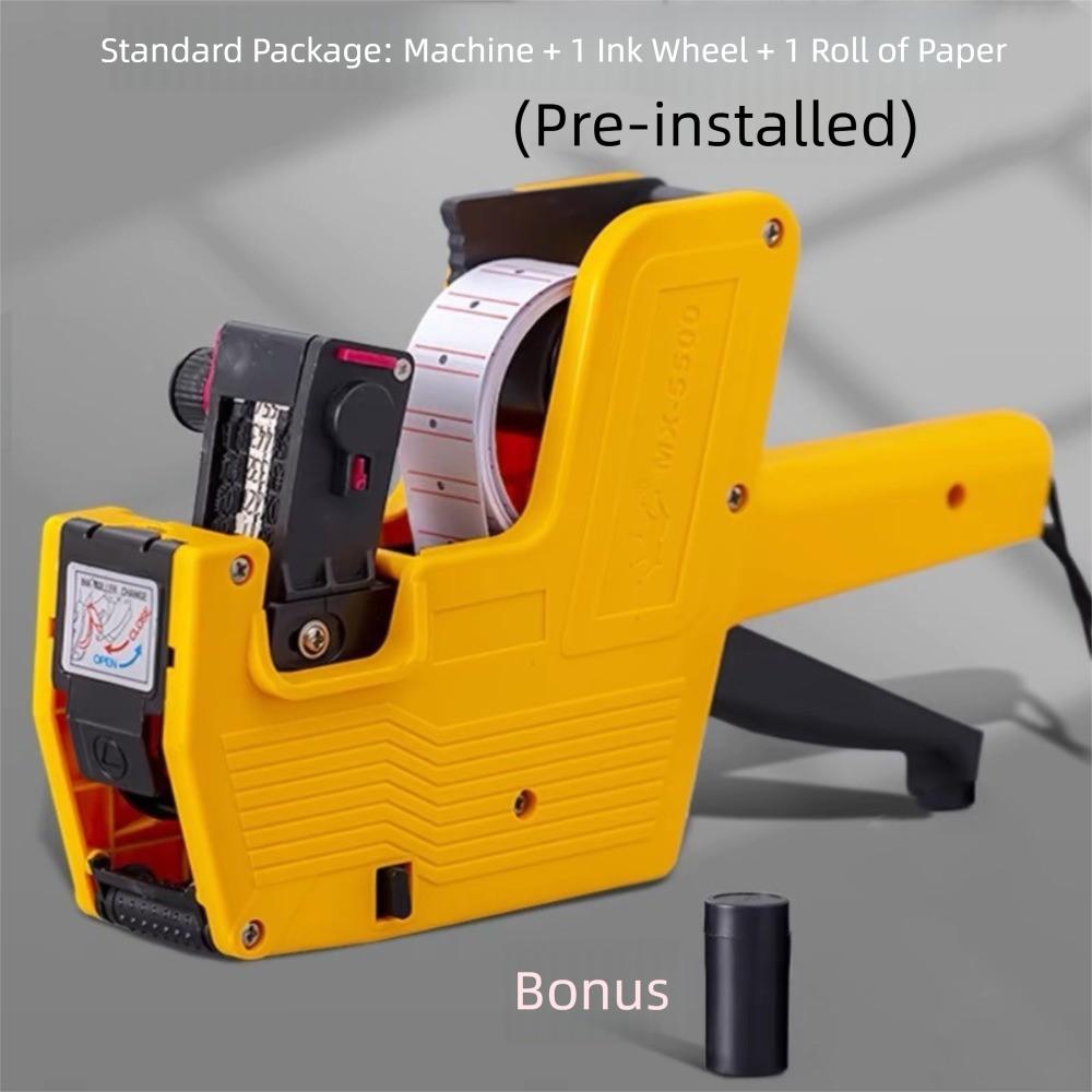 1 Рулон Этикеток + 1 Чернильная Цифровая Этикетировочная Машина MX-5500 Дисплей на 8 Цифр Ручной Этикетировщик Супермаркет Офис Принтер Ценовых Этикеток