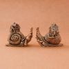 Hip Hop Exaggerate Solid Brass Snail House Small Ornaments Tea Pet Ceremony Copper Simulation Animal Figurines Miniatures Toys