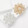 Fashion Personality Alloy Rhinestone Flower Brooch High-End Versatile Women'S Suit Shawl Brooch Ornament Pin