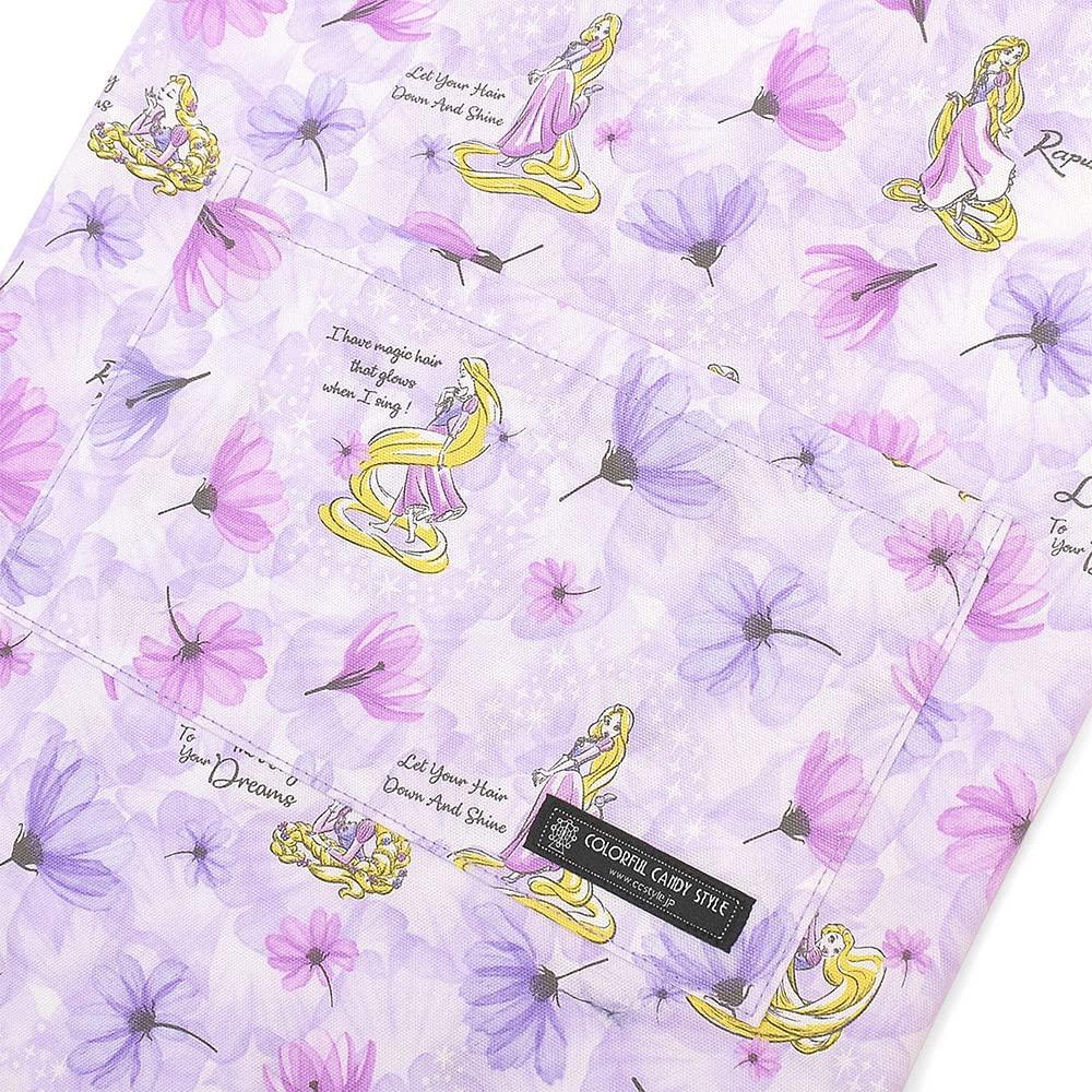 COLORFUL CANDY STYLE Disney Back Cross Apron 100-120 with Triangle Scarf for Children Rapunzel FASHIONABLE PRINCESS Rapunzel N7907310 Purple