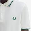 Fred Perry [M3600] Рубашка Fred Perry с двойным воротником - Снежно-белый/Синий для трека/Спортивный зеленый Afpm2533600-Z52