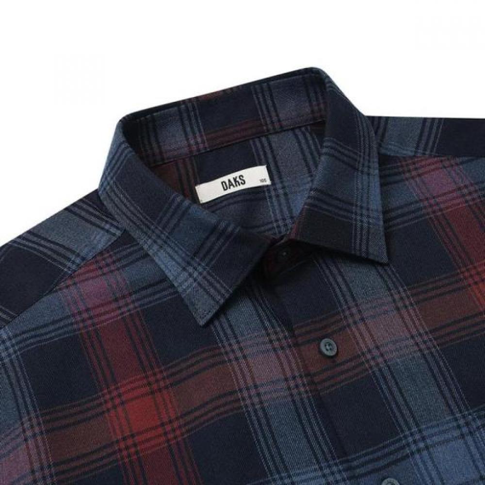 DakS Men S No Care Poly Blend Plaid Regular Fit Shirt dmw3Shcl130n1