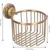 Wall Mounted Toilet Roll Holder Copper Toilet Paper Holder Tissue Holder  Bathroom Organization