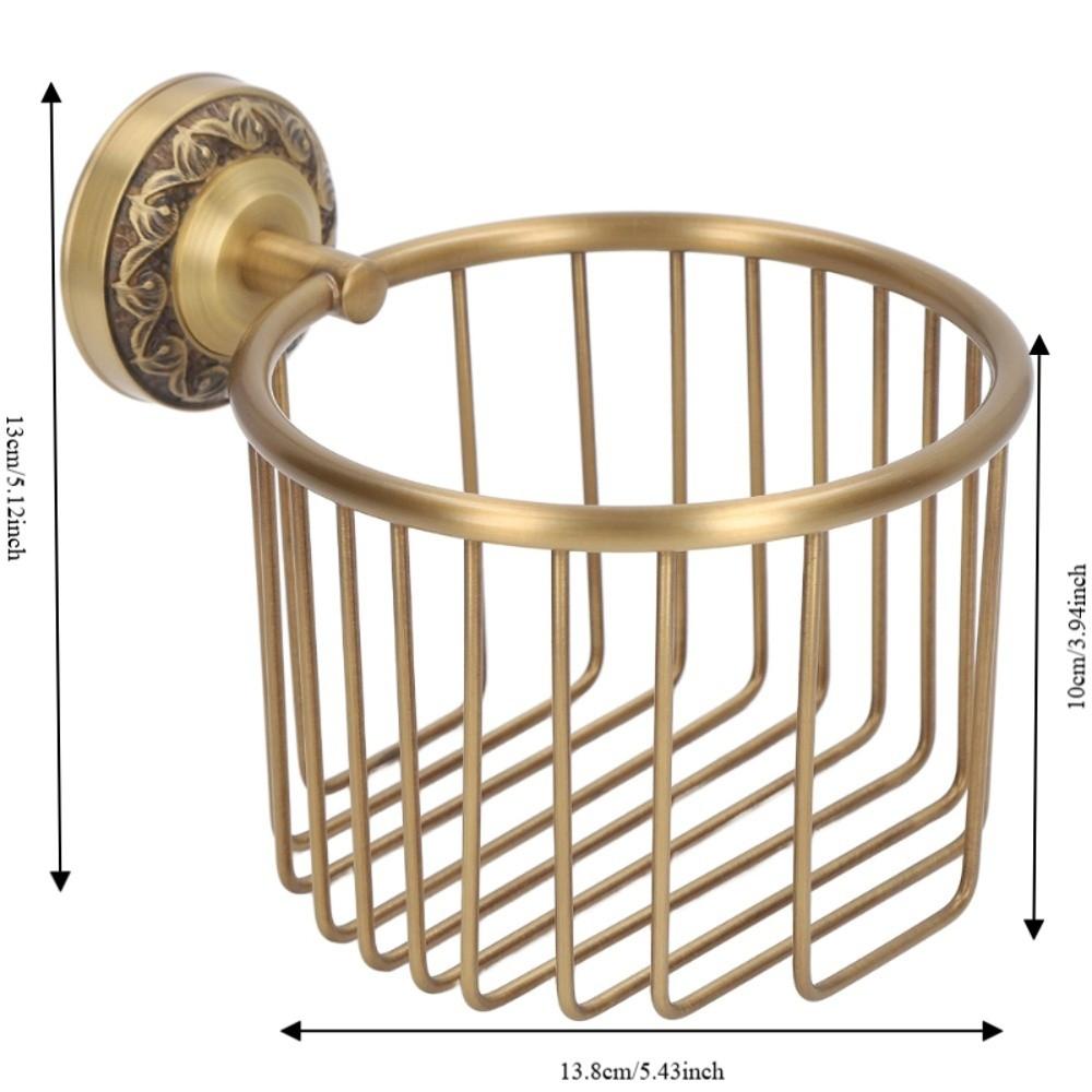 Wall Mounted Toilet Roll Holder Copper Toilet Paper Holder Tissue Holder Bathroom Organization