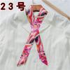 Luxury Brand Bag Scarf Foulard Femme Hijab Scarf Women Hair Silk Scarf Handle Bag Ribbons Long Skinny Scarves
