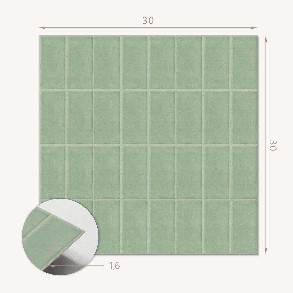 Zestaw Kafelków Pcv Z Wzorem Samoprzylepne Do Sypialni Prostokątne Płytki W Siatce 9X30X30 Cm