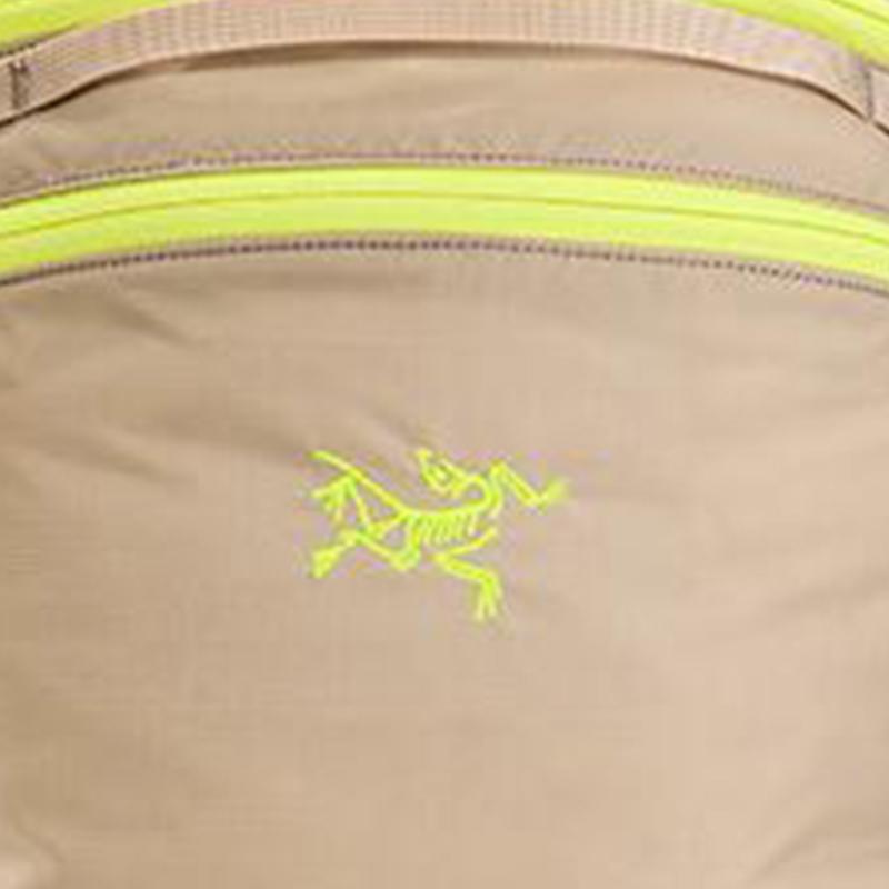 Arcteryx 15L Heliad Solid Color Embroidered Zipper Backpack Unisex Backpack Brown Green X000006057-WICKER/SPRINT
