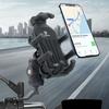 Mobile Phone Stand with Shock Absorber Handlebar Side Mirror Stand Anti-Theft