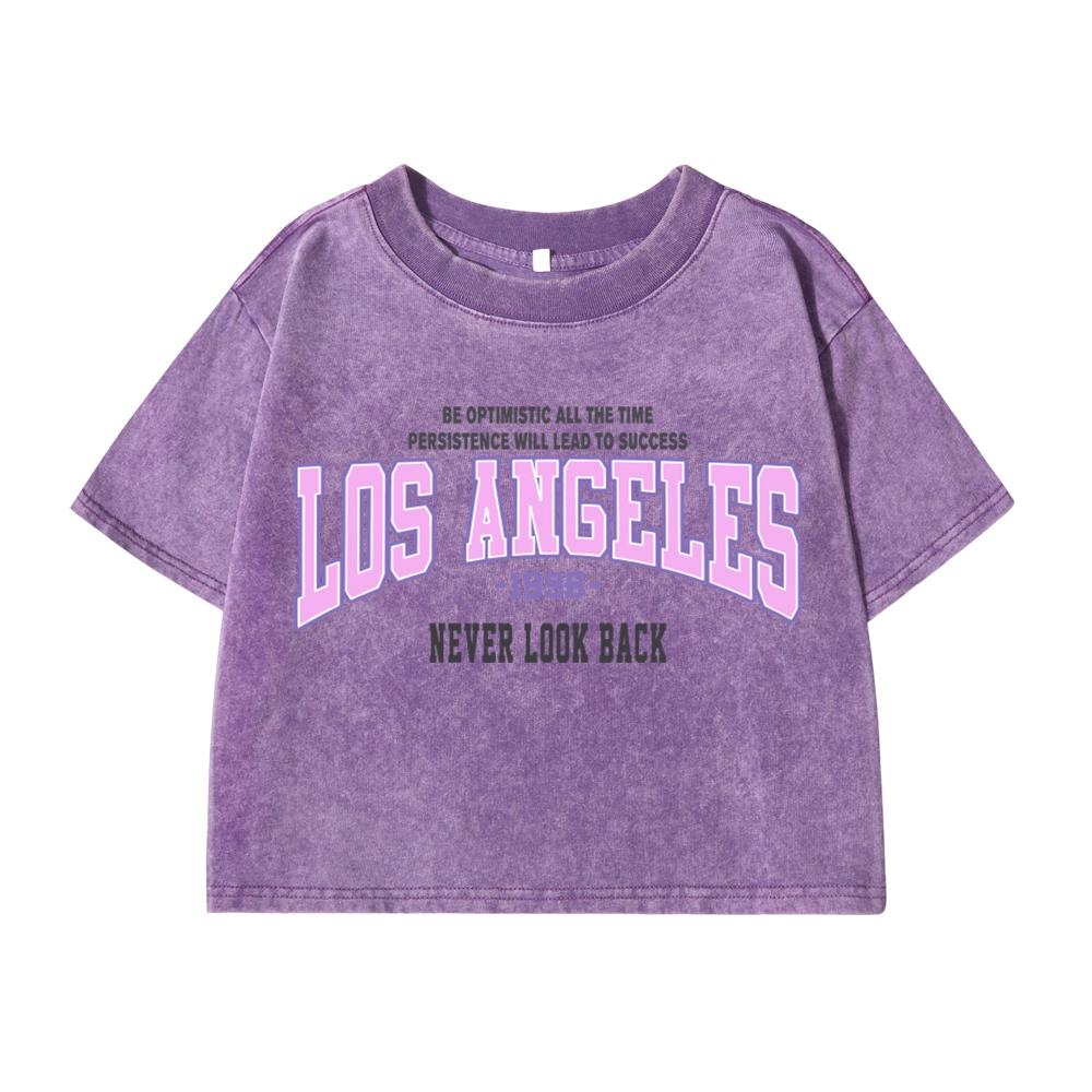Женские хлопковые модные трендовые поношенные футболки обычного кроя с принтом Лос-Анджелес 1996, топы, женская одежда