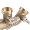 G3/4 Brass 4‑Way Garden Hose Splitter Ball Valve Hose Adapter Water Faucet Valve Connector