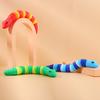 Colorful Snake Fidget Toy Bendable Funny Educational Portable Stress Relief Decompression Kids Adults Snake Sensory Toy Birthday Gift