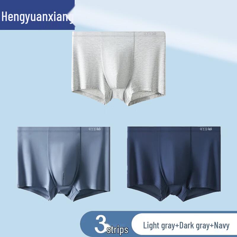 Мужские боксеры-брифы Hengyuanxiang больших размеров из ледяного шелка