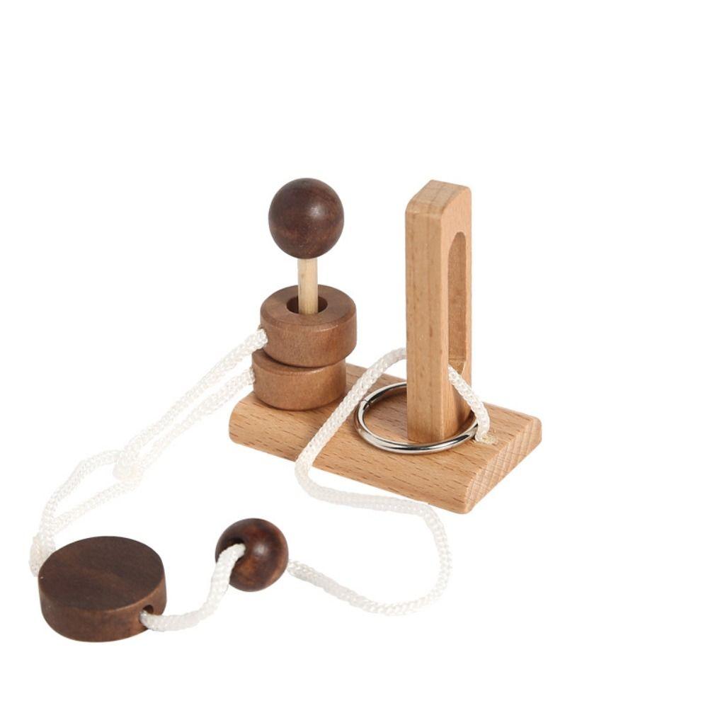 Lock Developmental Toys 3D Thinking Games Wooden Puzzle IQ Unlocking Toys Intelligent Unlock Toy