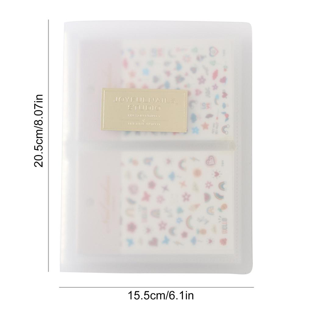 Nail Art Sticker Organizer Album Nail 80 Slots Water Decals Empty Storage Holder Plastic Storage BookFor Manicure Decals