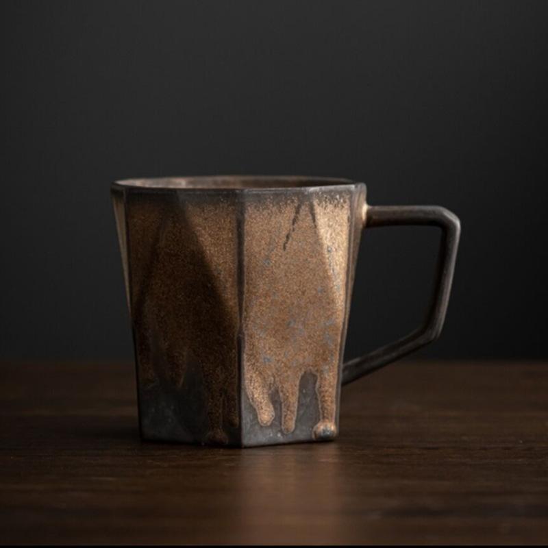 Japanese Style Ceramic Coffee Cup Creative Coarse Pottery Mug Large Capacity Water Cup Retro Ceramic Household Cup