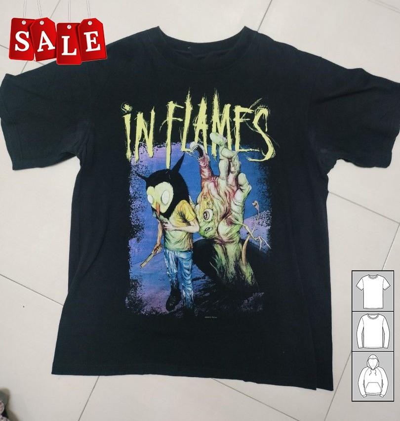 Новая мужская хлопковая футболка In Flames Все размеры TH409 Унисекс футболка