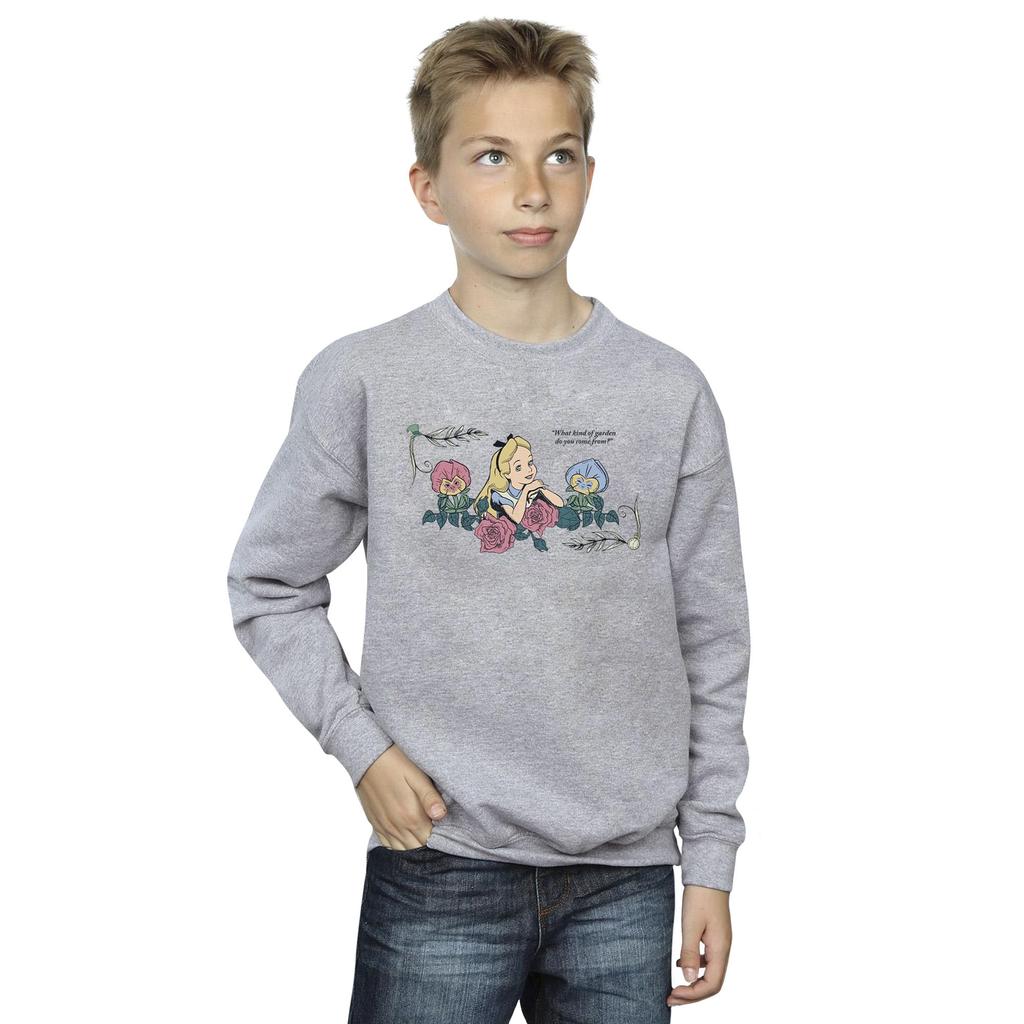 Disney Boys Alice In Wonderland What Kind Of Garden Sweatshirt