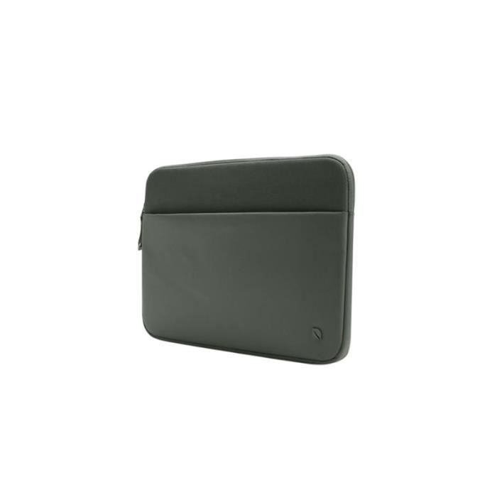 Housse pour MacBook Pro 16" - INCACE - Zippée - Polyester 900D - Doublure en fausse fourrure - Vert