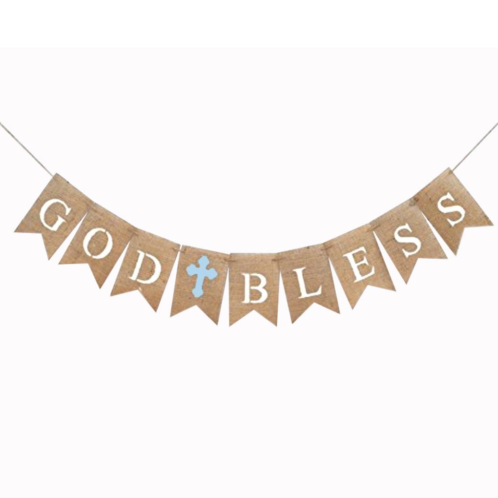 Baptism Decorations Delicate Religious Banner Adornment Flag Decoration Outdoor Hanging Banners for Scene Layout Decorating Use