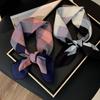 Literary Square Scarf Cotton Spring and Summer Silk Scarf Women's Headscarf Fashion Headband Flower Scarf Scarf Silk Scarf