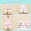 Adorable Plush Bunny Keychain With Bow Cute Rabbit Doll Bag Charm Soft Toy 17cm