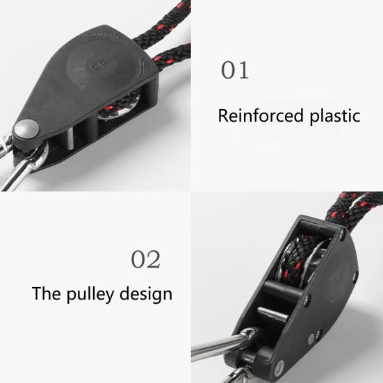 Нейлоновый подвес с трещоткой Легкий Быстросъемный Прочная конструкция с блоком Веревка для подъема палатки