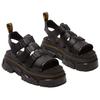 Dr. Martens Mattison 3 Минималистичные удобные римские сандалии из ПУ-кожи Женские сандалии Черные 40891001