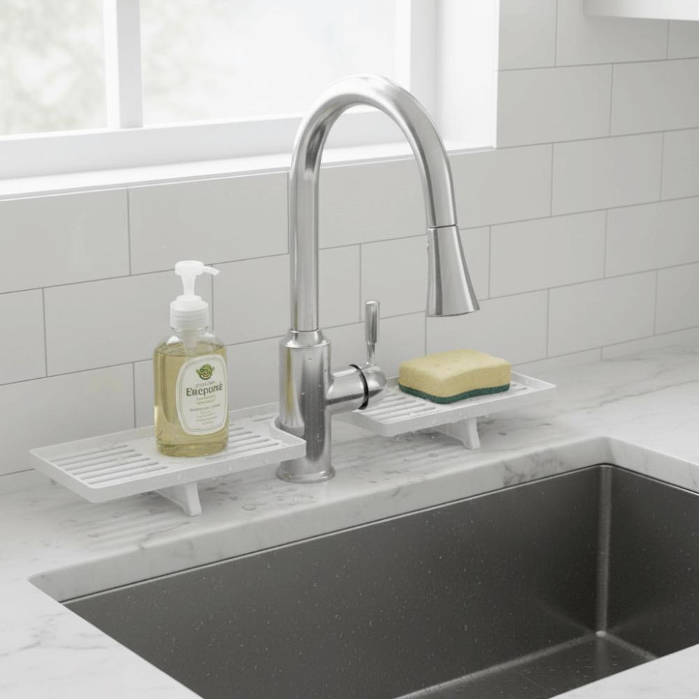 Mesh Faucet Storage Shelf Water Drainage Kitchen Drainage Holder Bathroom Storage Rack Household