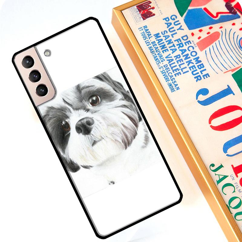Чехол для щенков Ши-тцу для Samsung Galaxy S22 Ultra S8 S9 S10 Note 10 Plus Note 20 S21 Ultra S20 FE