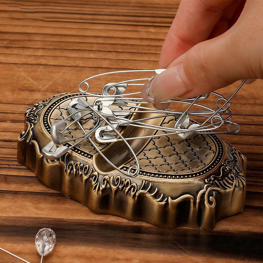Магнитное дно для шитья Магнитный держатель для булавок DIY Портативный органайзер для игл Домашнее хранение для рукоделия Металлическая магнитная подушечка для булавок